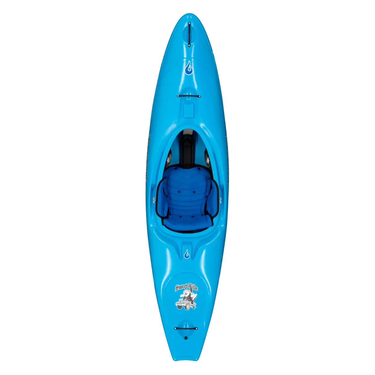 Featuring the Sweet Ride new, play boat, pre-order, river runner kayak manufactured by LiquidLogic shown here from a third angle.