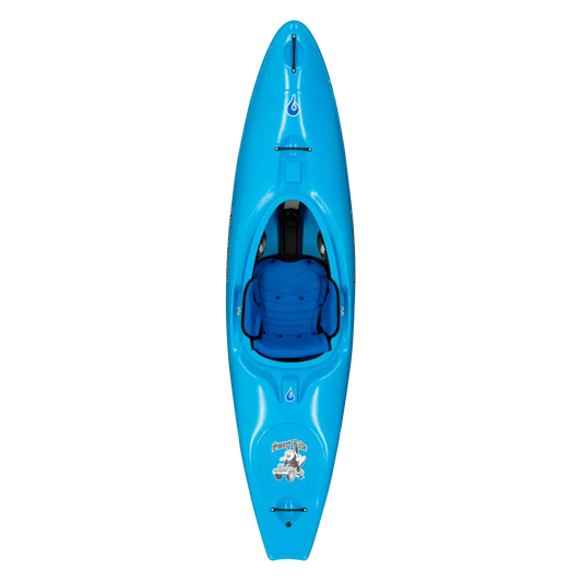 Featuring the Sweet Ride new, play boat, pre-order, river runner kayak manufactured by LiquidLogic shown here from a third angle.