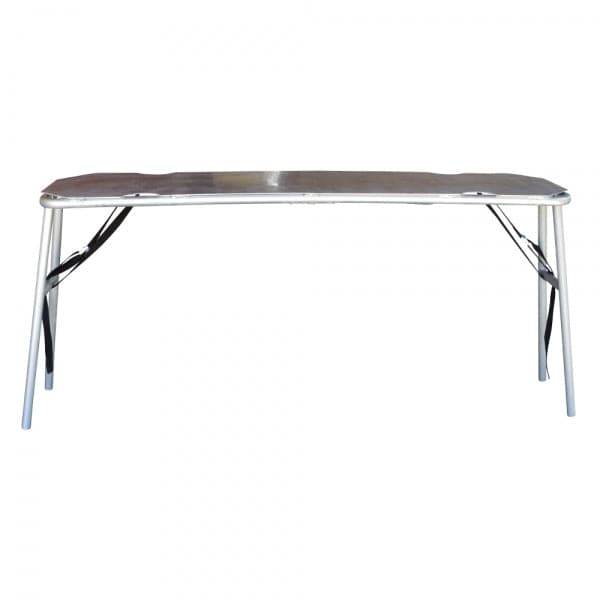 Featuring the Aluminum Camp Table table manufactured by Salamander shown here from a third angle.