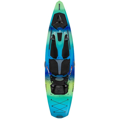 Featuring the Targa sit-on-top rec / touring kayak manufactured by Wilderness Systems shown here from a fourth angle.