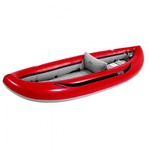 Featuring the Tributary Tater IK ducky, inflatable kayak manufactured by AIRE shown here from one angle.