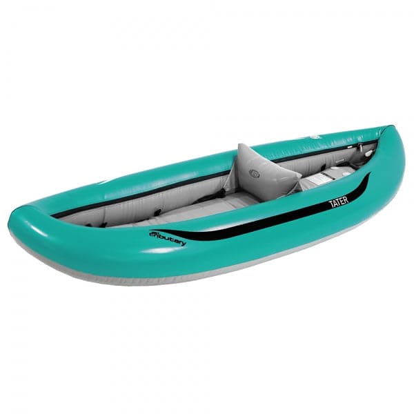 Featuring the Tributary Tater IK ducky, inflatable kayak manufactured by AIRE shown here from a second angle.