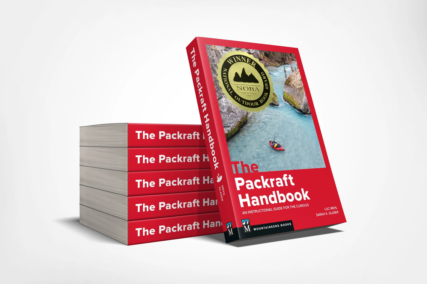 Featuring the The Packraft Handbook book, pack raft accessories manufactured by 4CRS shown here from one angle.