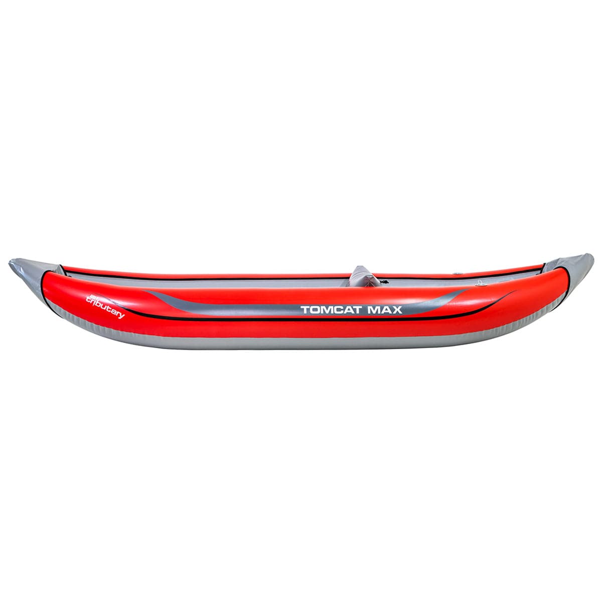 Featuring the Tributary Tomcat Max ducky, inflatable kayak manufactured by AIRE shown here from a third angle.