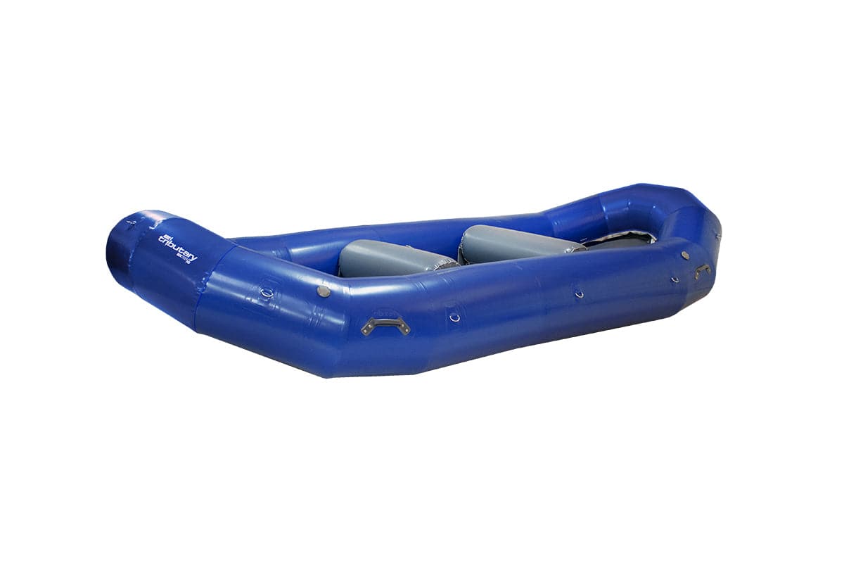 Featuring the Tributary HD 16 Self Bailing Raft raft manufactured by AIRE shown here from one angle.