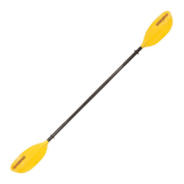 Featuring the Tybee FG Adjustable Paddle fishing kayak paddle, fishing paddle, touring / rec paddle manufactured by Werner shown here from a third angle.