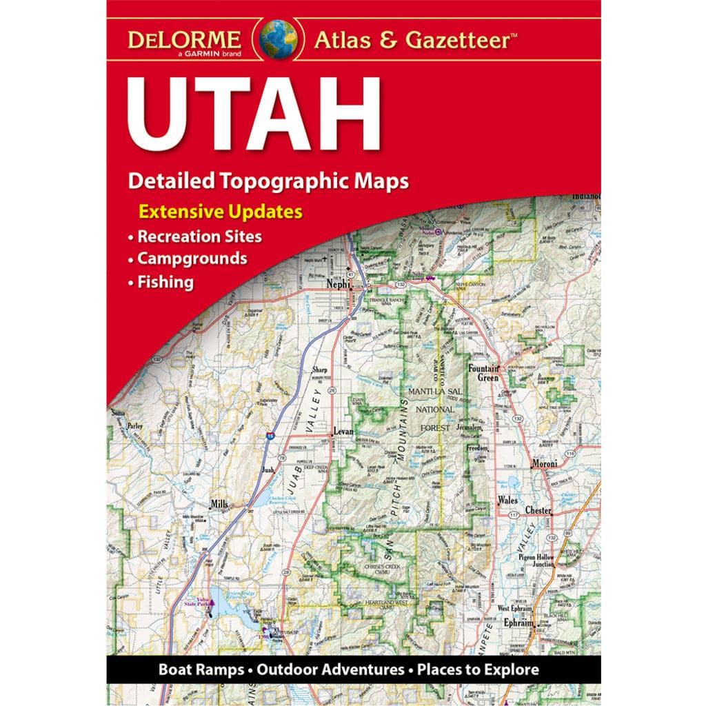 Featuring the Utah Atlas & Gazetteer atlas, gazetteer, map, utah manufactured by Partners West shown here from one angle.