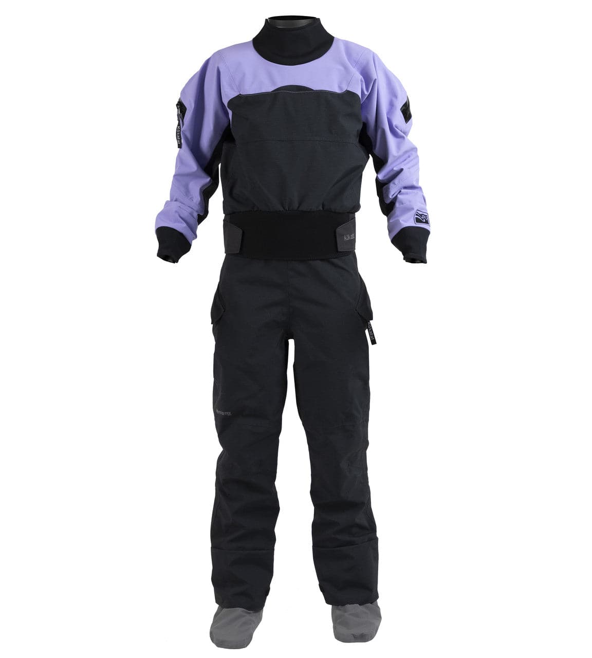 Featuring the Icon GORE-TEX Pro Drysuit - Women's women's dry wear manufactured by Kokatat shown here from a third angle.