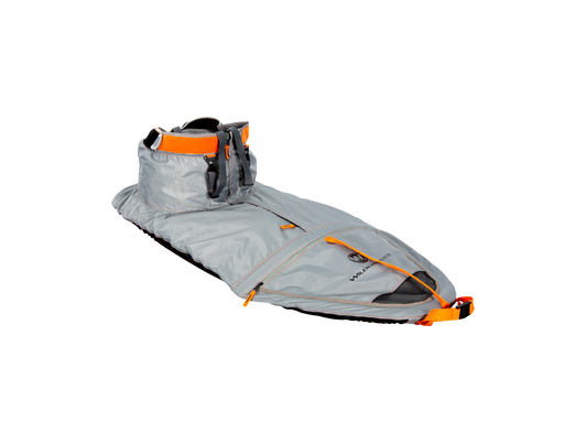 Featuring the TrueFit W Spray Skirt rec spray skirt, touring spray skirt manufactured by Wilderness Systems shown here from one angle.