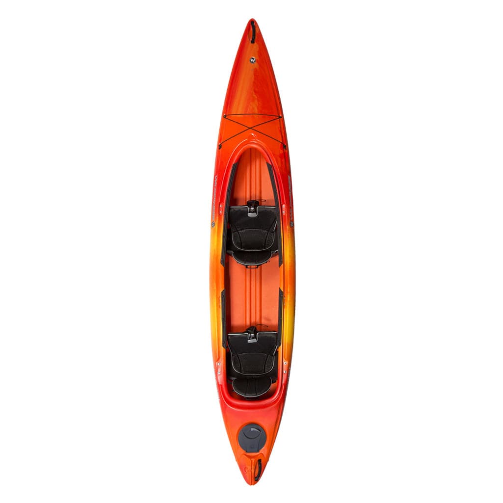 Featuring the Pamlico Tandem tandem / 2 person rec kayak manufactured by Wilderness Systems shown here from a second angle.