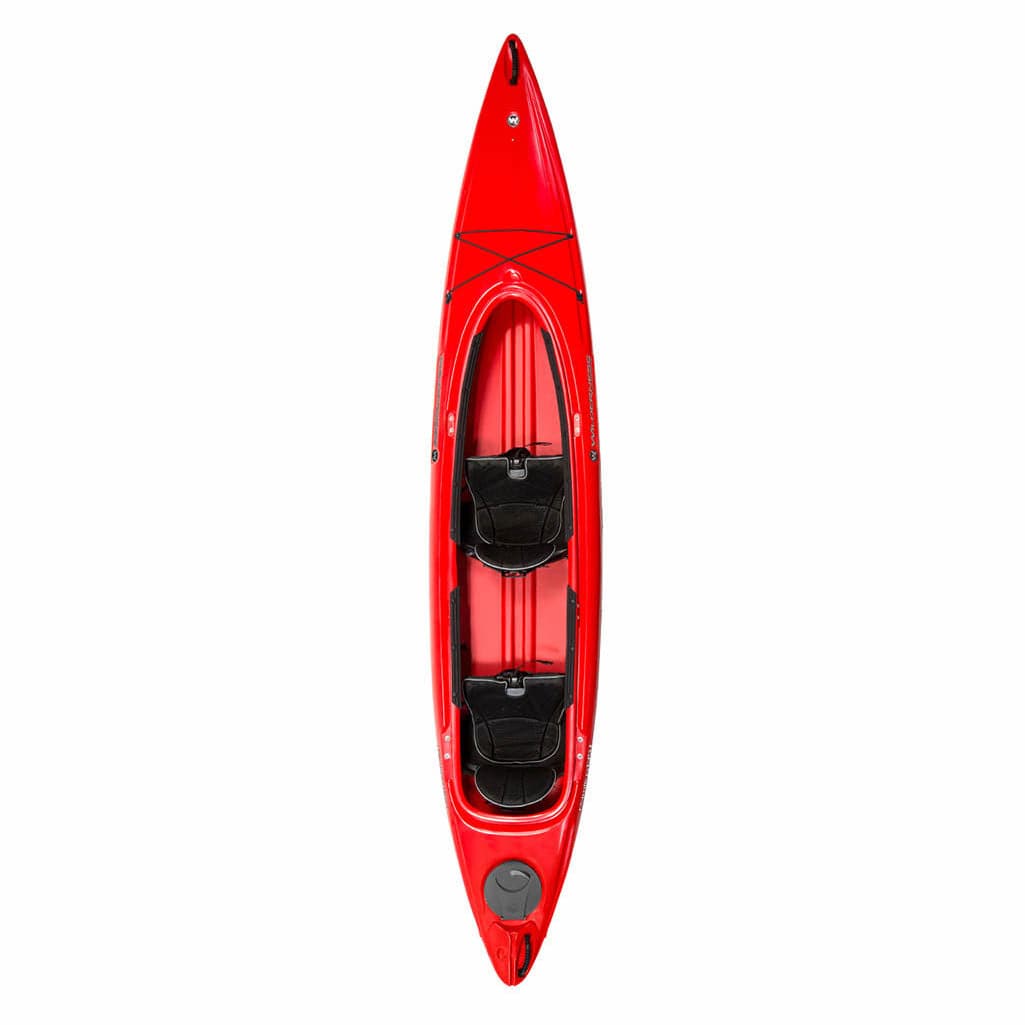 Featuring the Pamlico Tandem tandem / 2 person rec kayak manufactured by Wilderness Systems shown here from a third angle.
