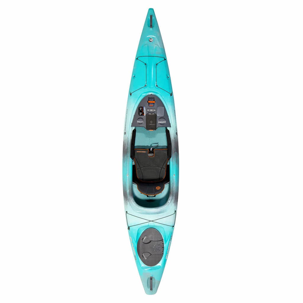 Featuring the Pungo 105, 120 & 125 fishing kayak, sit-inside rec / touring kayak manufactured by Wilderness Systems shown here from a tenth angle.