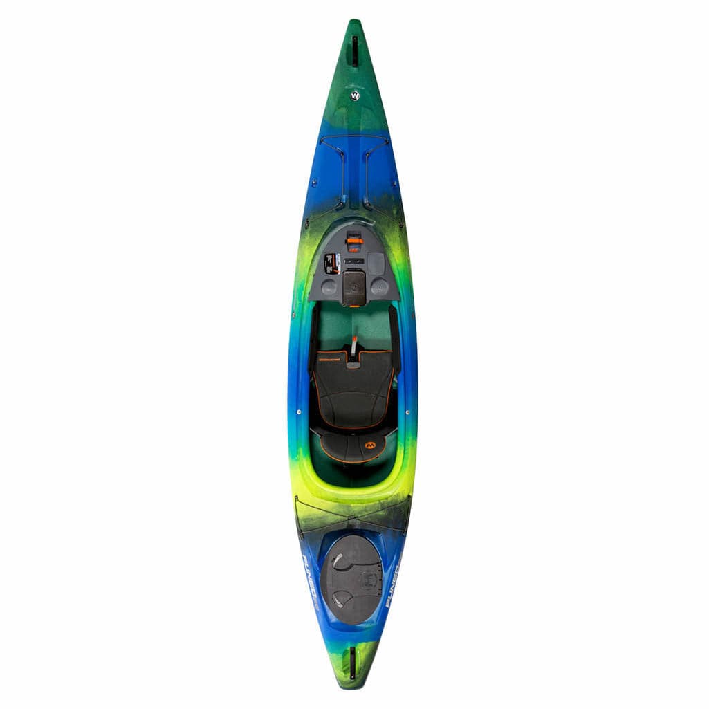 Featuring the Pungo 105, 120 & 125 fishing kayak, sit-inside rec / touring kayak manufactured by Wilderness Systems shown here from a twelfth angle.