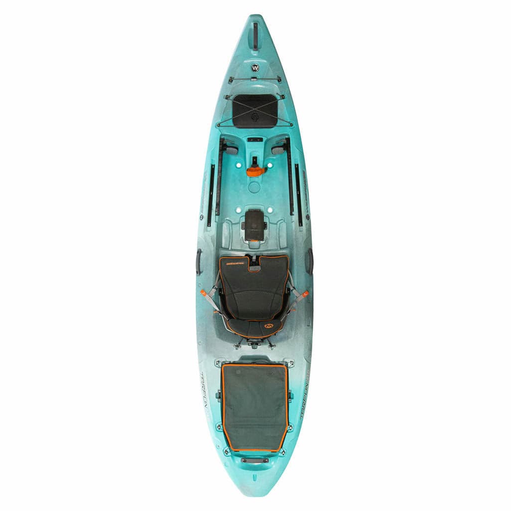 Featuring the Tarpon 105 & 120 fishing kayak, sit-on-top rec / touring kayak manufactured by Wilderness Systems shown here from a fifth angle.
