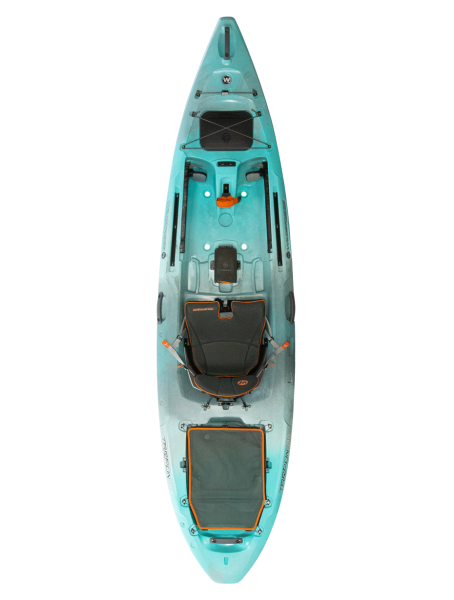 Featuring the Tarpon 105 & 120 fishing kayak, sit-on-top rec / touring kayak manufactured by Wilderness Systems shown here from a fourth angle.