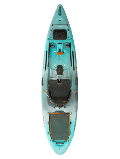 Featuring the Tarpon 105 & 120 fishing kayak, sit-on-top rec / touring kayak manufactured by Wilderness Systems shown here from a fourth angle.