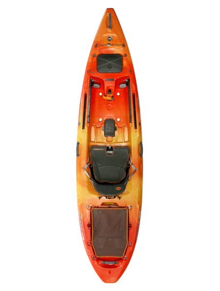 Featuring the Tarpon 105 & 120 fishing kayak, sit-on-top rec / touring kayak manufactured by Wilderness Systems shown here from a third angle.