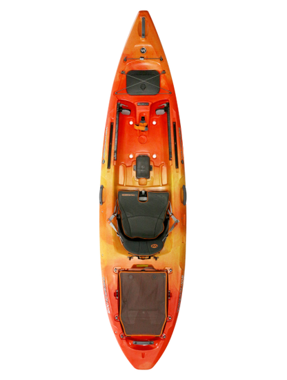 Featuring the Tarpon 105 & 120 fishing kayak, sit-on-top rec / touring kayak manufactured by Wilderness Systems shown here from a third angle.