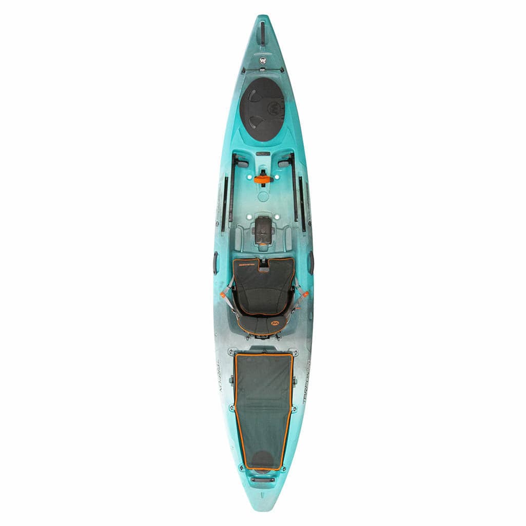 Featuring the Tarpon 105 & 120 fishing kayak, sit-on-top rec / touring kayak manufactured by Wilderness Systems shown here from an eighth angle.