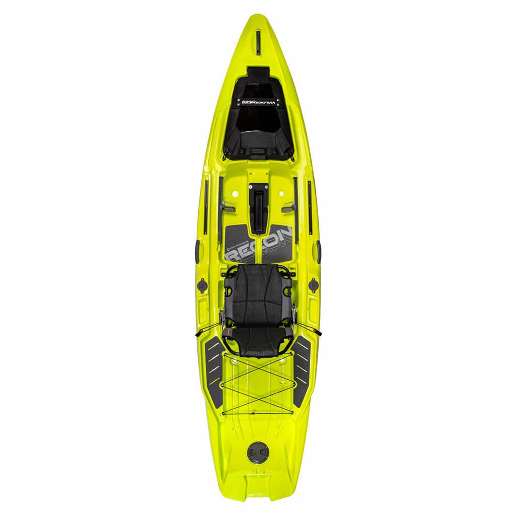 Featuring the Recon 12 Fishing Kayak  manufactured by Wilderness Systems shown here from a second angle.