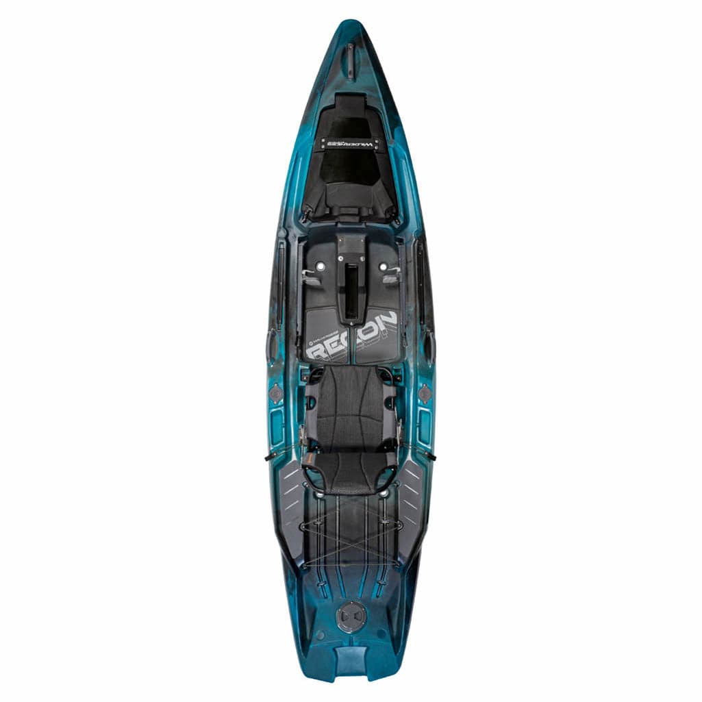 Featuring the Recon 12 Fishing Kayak  manufactured by Wilderness Systems shown here from a fourth angle.