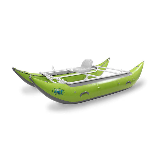 Featuring the Wave Destroyer Catarafts cataraft, fishing cat manufactured by AIRE shown here from one angle.