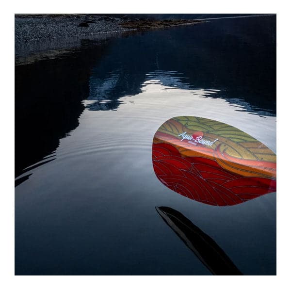Featuring the Whiskey 2-Piece Paddle fishing kayak paddle, fishing paddle, ik paddle, pack raft paddle, touring / rec paddle manufactured by AquaBound shown here from a seventh angle.