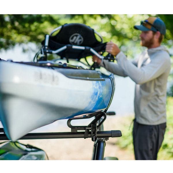 Featuring the Big Catch bike mount, fishing accessory, heavy duty mount, rec kayak accessory, snow mount, tour kayak accessory, transport, water mount manufactured by Yakima shown here from a ninth angle.