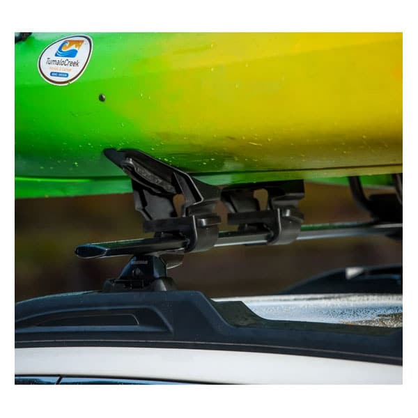 Featuring the Deckhand Kayak Saddles bike mount, fishing accessory, rec kayak accessory, snow mount, tour kayak accessory, transport, water mount manufactured by Yakima shown here from a ninth angle.