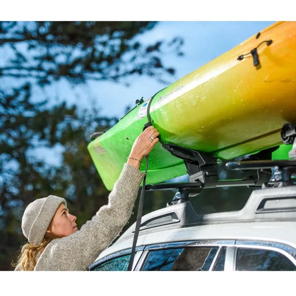 Featuring the Deckhand Kayak Saddles bike mount, fishing accessory, rec kayak accessory, snow mount, tour kayak accessory, transport, water mount manufactured by Yakima shown here from a tenth angle.