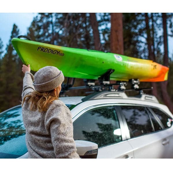 Featuring the Deckhand Kayak Saddles bike mount, fishing accessory, rec kayak accessory, snow mount, tour kayak accessory, transport, water mount manufactured by Yakima shown here from a seventh angle.