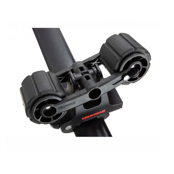 Featuring the HandRoll Kayak Rollers bike mount, fishing accessory, rec kayak accessory, snow mount, tour kayak accessory, transport, water mount manufactured by Yakima shown here from a seventh angle.