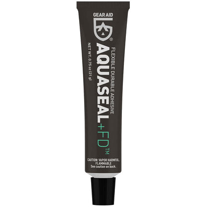 Featuring the Aquaseal+FD adhesive, canoe care, canoe repair, glue, kayak care, kayak repair, men's dry wear, women's dry wear manufactured by Gear Aid shown here from one angle.