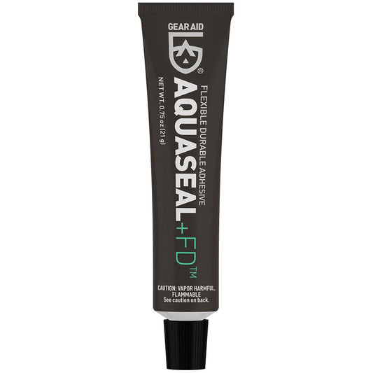 Featuring the Aquaseal+FD adhesive, canoe care, canoe repair, glue, kayak care, kayak repair, men's dry wear, women's dry wear manufactured by Gear Aid shown here from one angle.