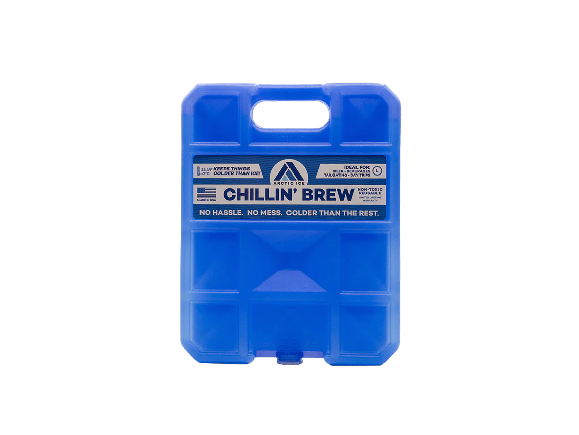 Featuring the Chillin Brew Ice Pack chill, cooler, ice, ice pack manufactured by Canyon shown here from one angle.