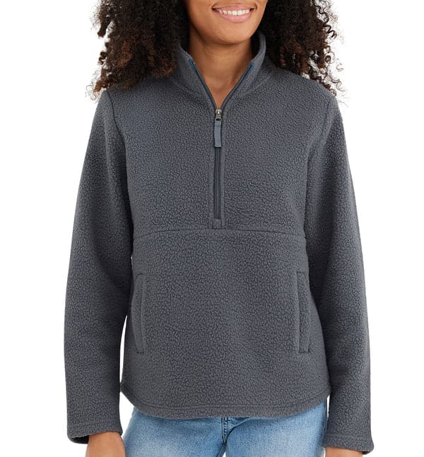 Featuring the Women's Sherpa Fleece women's sun wear manufactured by Free Fly shown here from one angle.