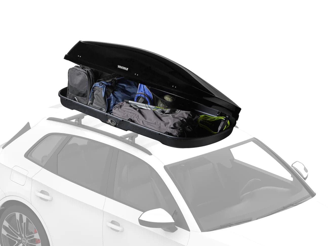 Featuring the GrandTour 18 cargo box manufactured by Yakima shown here from a second angle.