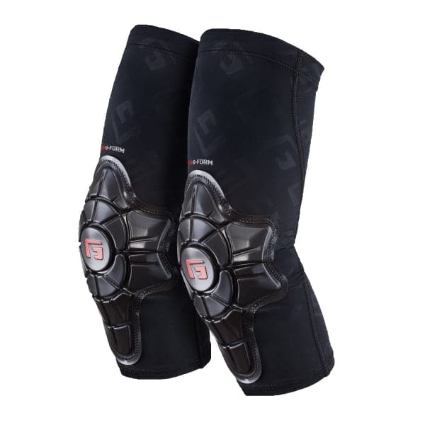 Featuring the Elite Elbow Guards body armor manufactured by G-Form shown here from a second angle.