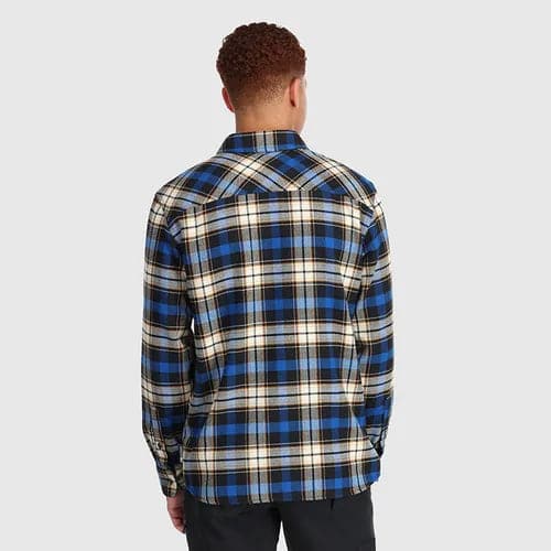 Featuring the Feedback Flannel men's sun wear manufactured by OR shown here from a second angle.