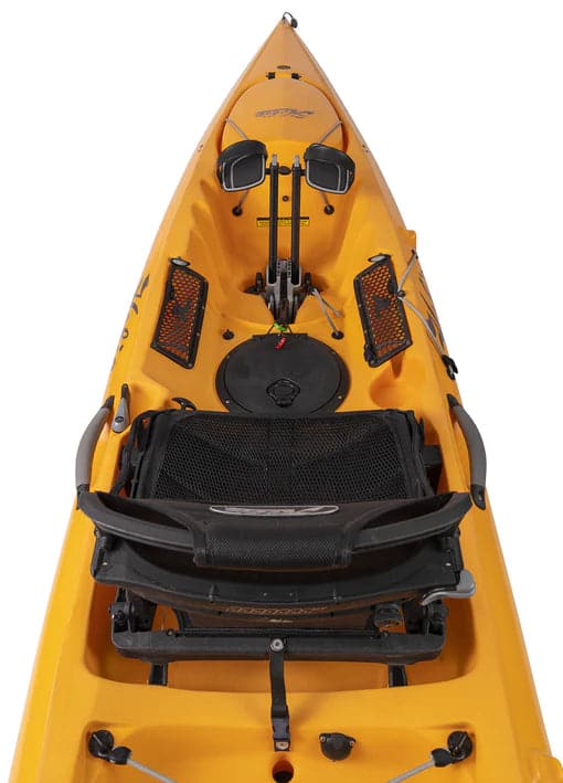 Featuring the Mirage Revolution 13  manufactured by Hobie shown here from a fifth angle.