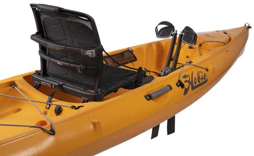 Featuring the Mirage Revolution 13  manufactured by Hobie shown here from a fourth angle.