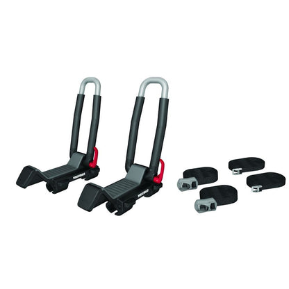 Featuring the JayLow Cradle bike mount, rec kayak accessory, snow mount, tour kayak accessory, transport, water mount manufactured by Yakima shown here from one angle.