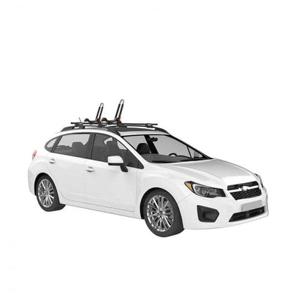 Featuring the JayLow Cradle bike mount, rec kayak accessory, snow mount, tour kayak accessory, transport, water mount manufactured by Yakima shown here from a third angle.