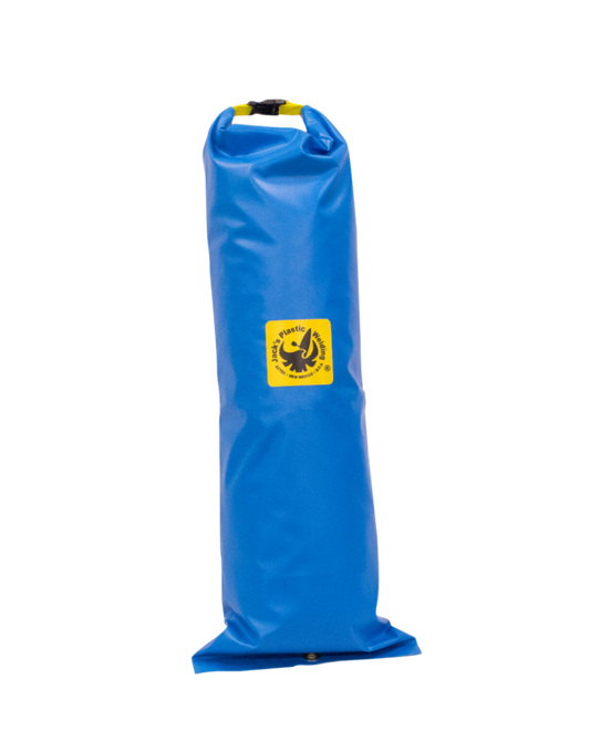 Featuring the Tent Stow dry bag manufactured by Jacks Plastic shown here from one angle.