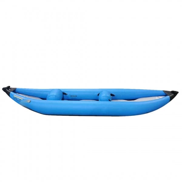 Featuring the Valle Dually Ducky Tandem ducky, inflatable kayak manufactured by Valle shown here from a third angle.