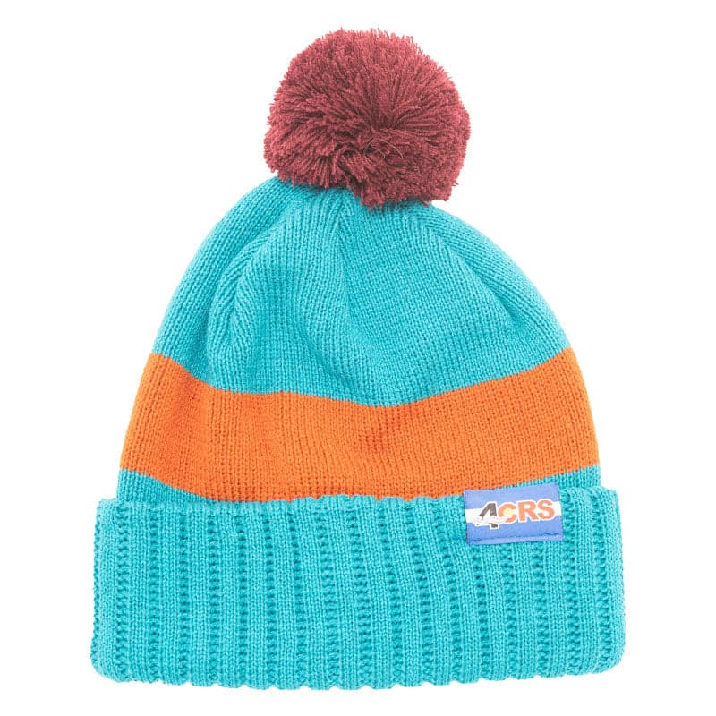 Featuring the 4CRS Pom Pom Beanie 4crs logo wear manufactured by 4CRS shown here from a second angle.