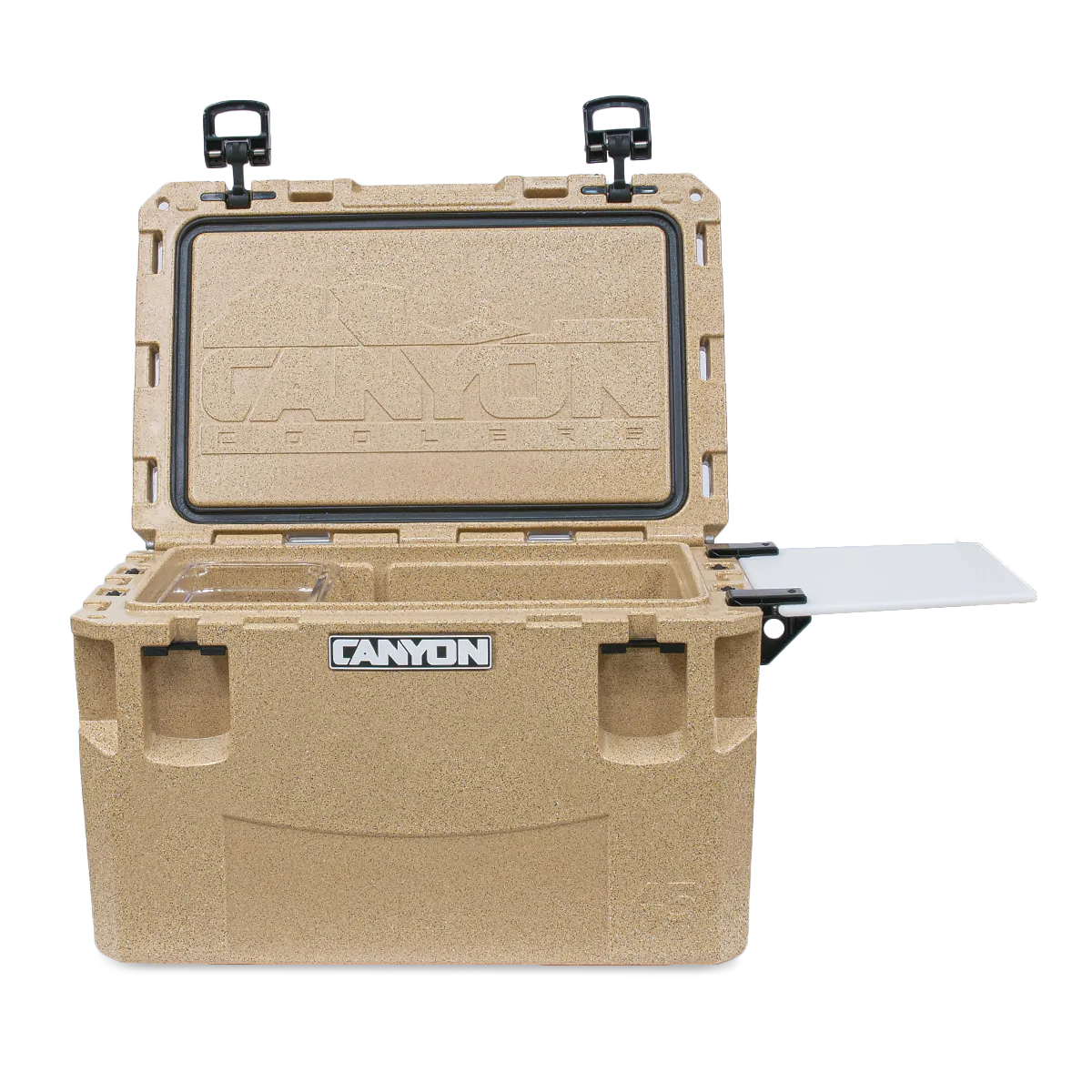 Featuring the PRO Series Coolers cooler, update mayan blue manufactured by Canyon shown here from a sixth angle.