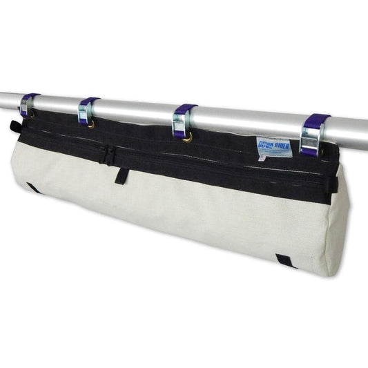 Featuring the Cross Bar Bag cam strap, raft rigging manufactured by Down River shown here from one angle.