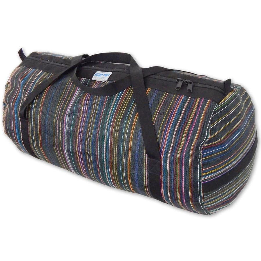 Featuring the Mesh Duffel cam strap, drag bag, gear bag, raft rigging, storage, transport manufactured by Down River shown here from a third angle.