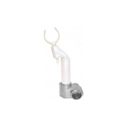A mannequin arm, resembling an Oar Tower Base by Down River Equipment, stands upright against a plain white backdrop.